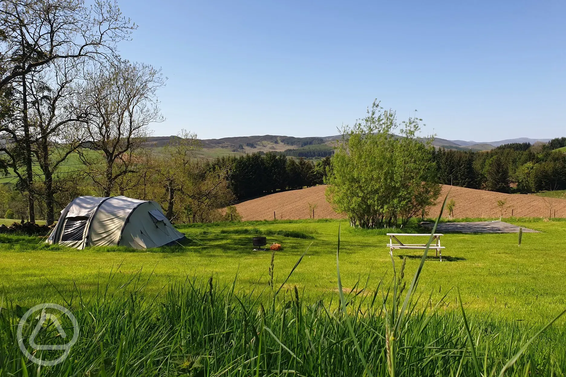 Medium non electric grass tent pitches