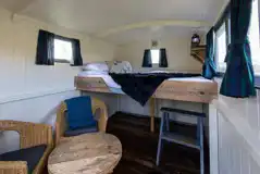 Blackberry shepherd's hut interior 