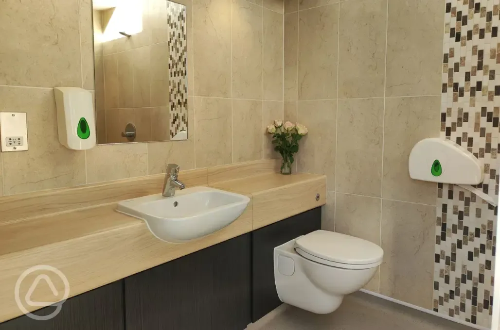 Toilet cubicles at Haw Wood Farm