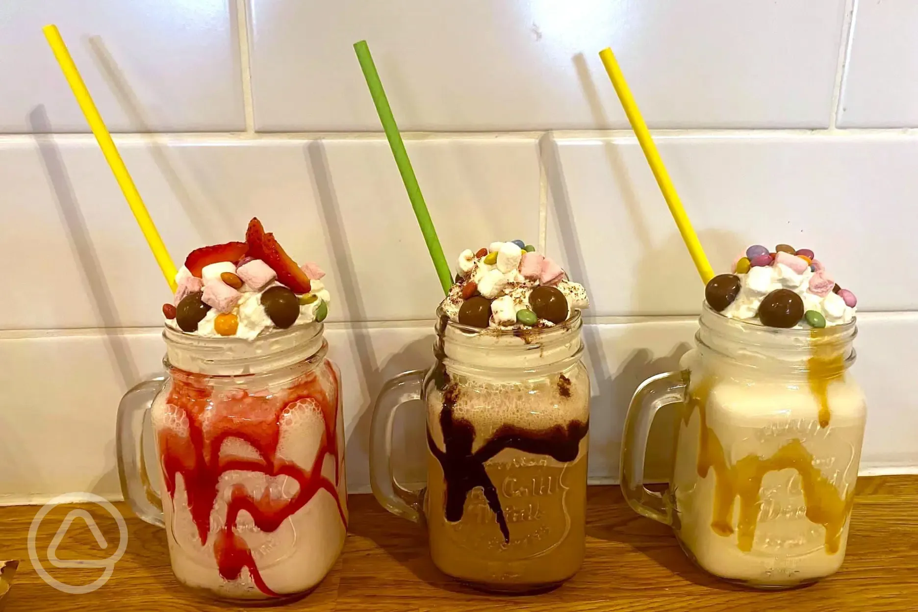 Milkshakes from Haw Wood Farm's café Milkshakes from Haw Wood Farm's café