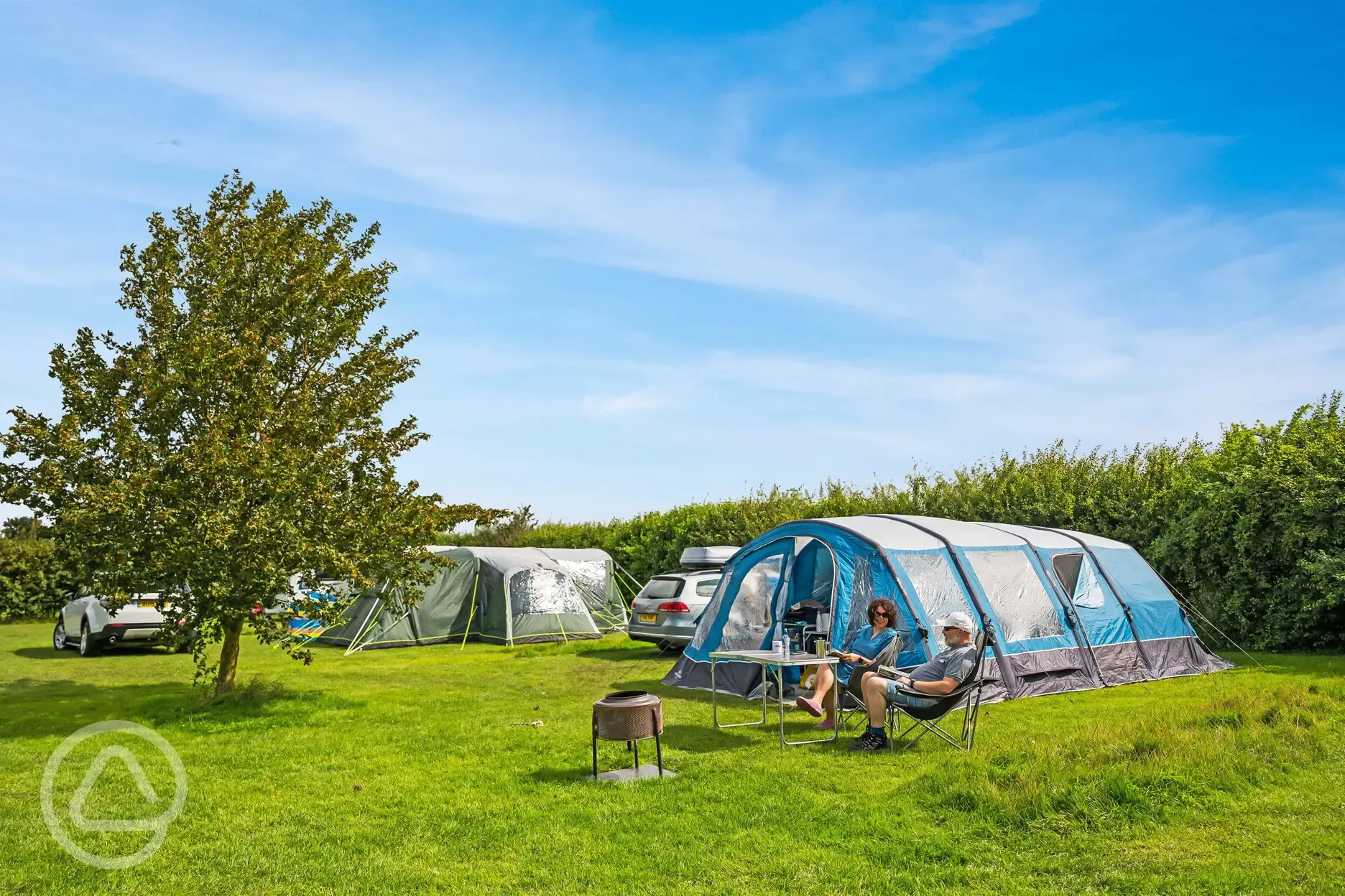 Non electric grass pitches at Haw Wood Farm