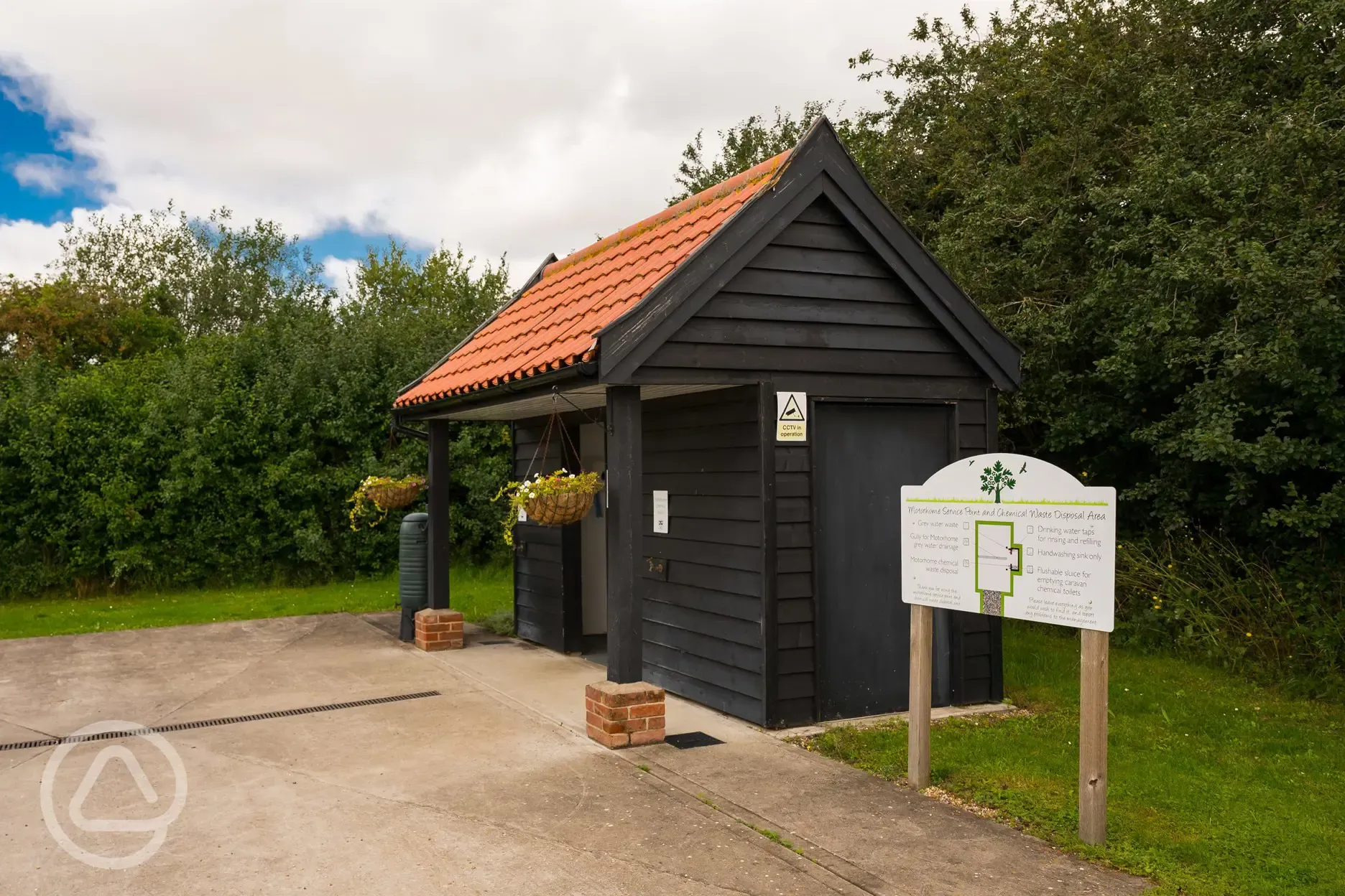 Disposal point at the west side of Haw Wood Farm