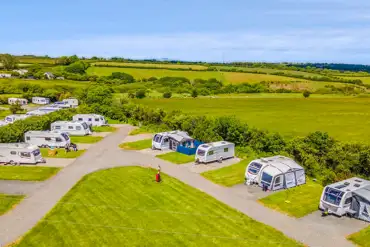 Electric hardstanding touring pitches with rural views