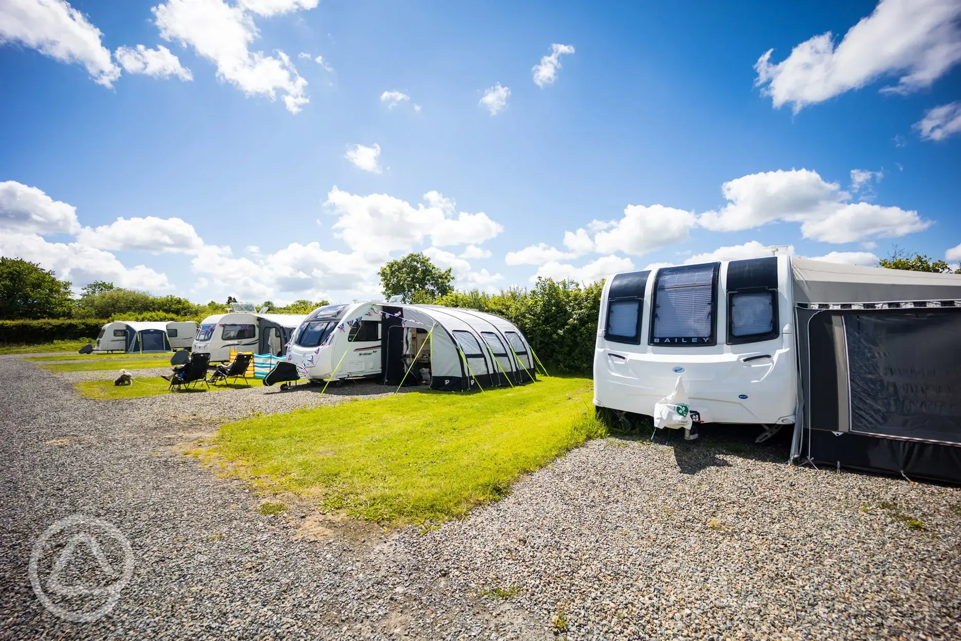 Fully serviced electric hardstanding pitches