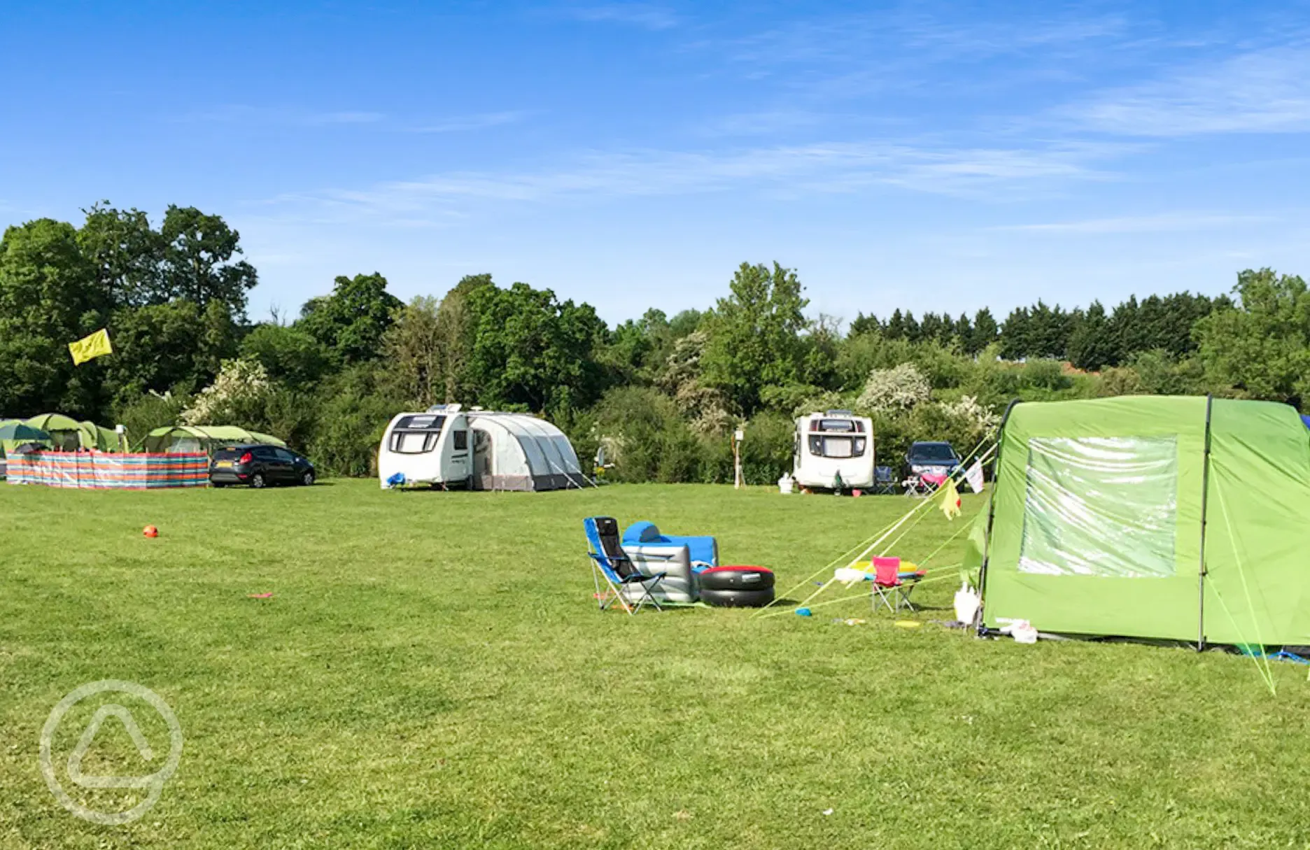 Tent and caravan pitches Mill House Caravan Site