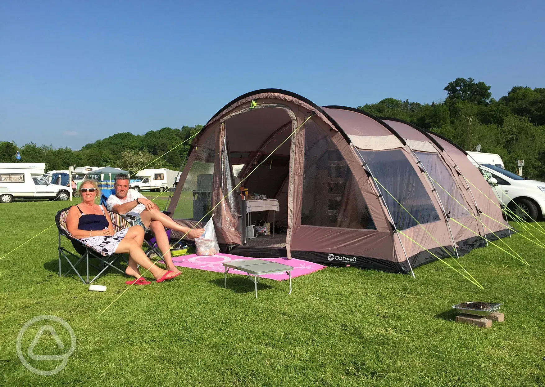 Tent camping at Mill House Caravan Site