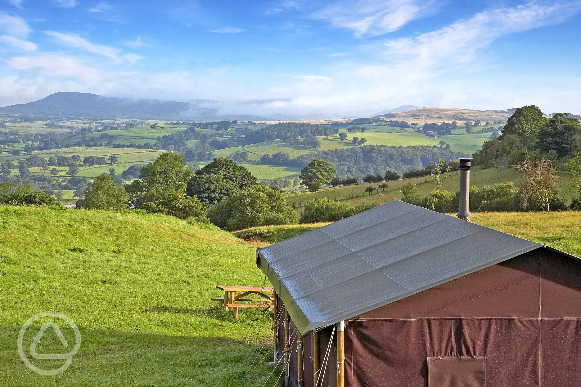 View from the canvas lodge