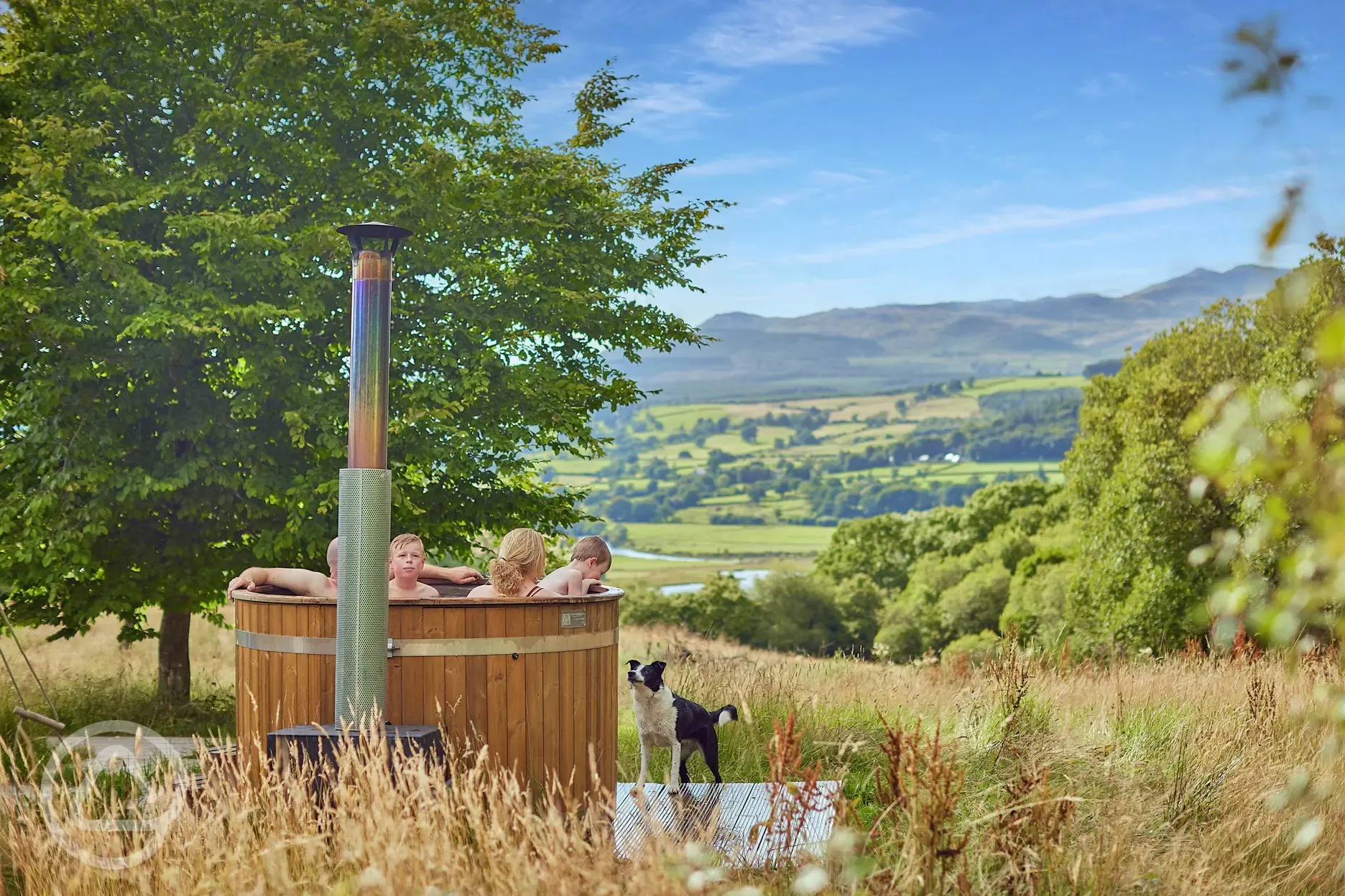 Wood-fired hot tub