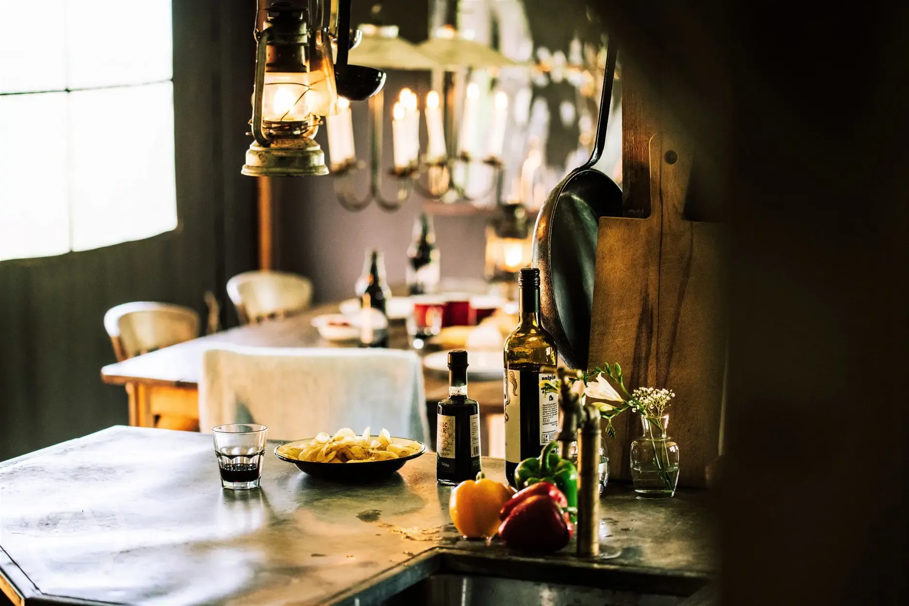 Canvas lodge kitchen