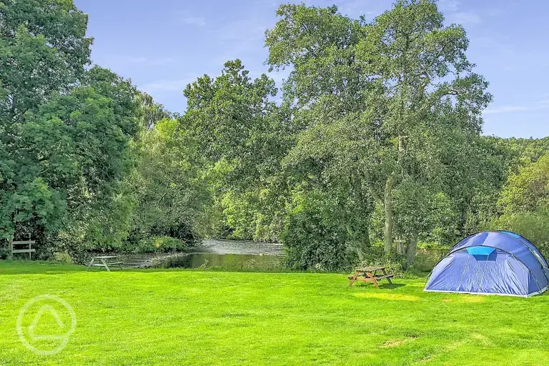 Riverside non electric grass tent pitches