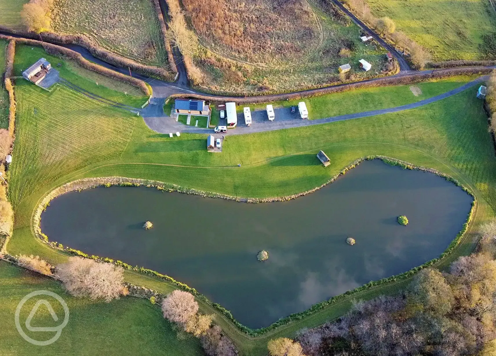 Aerial of the campsite