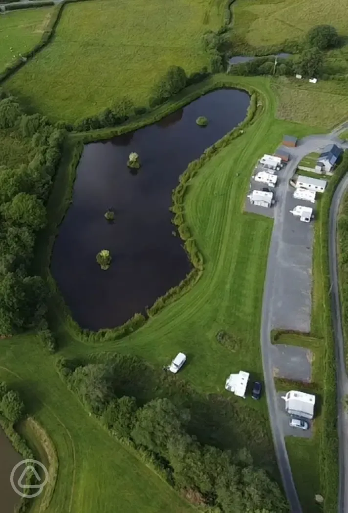 Aerial of the campsite