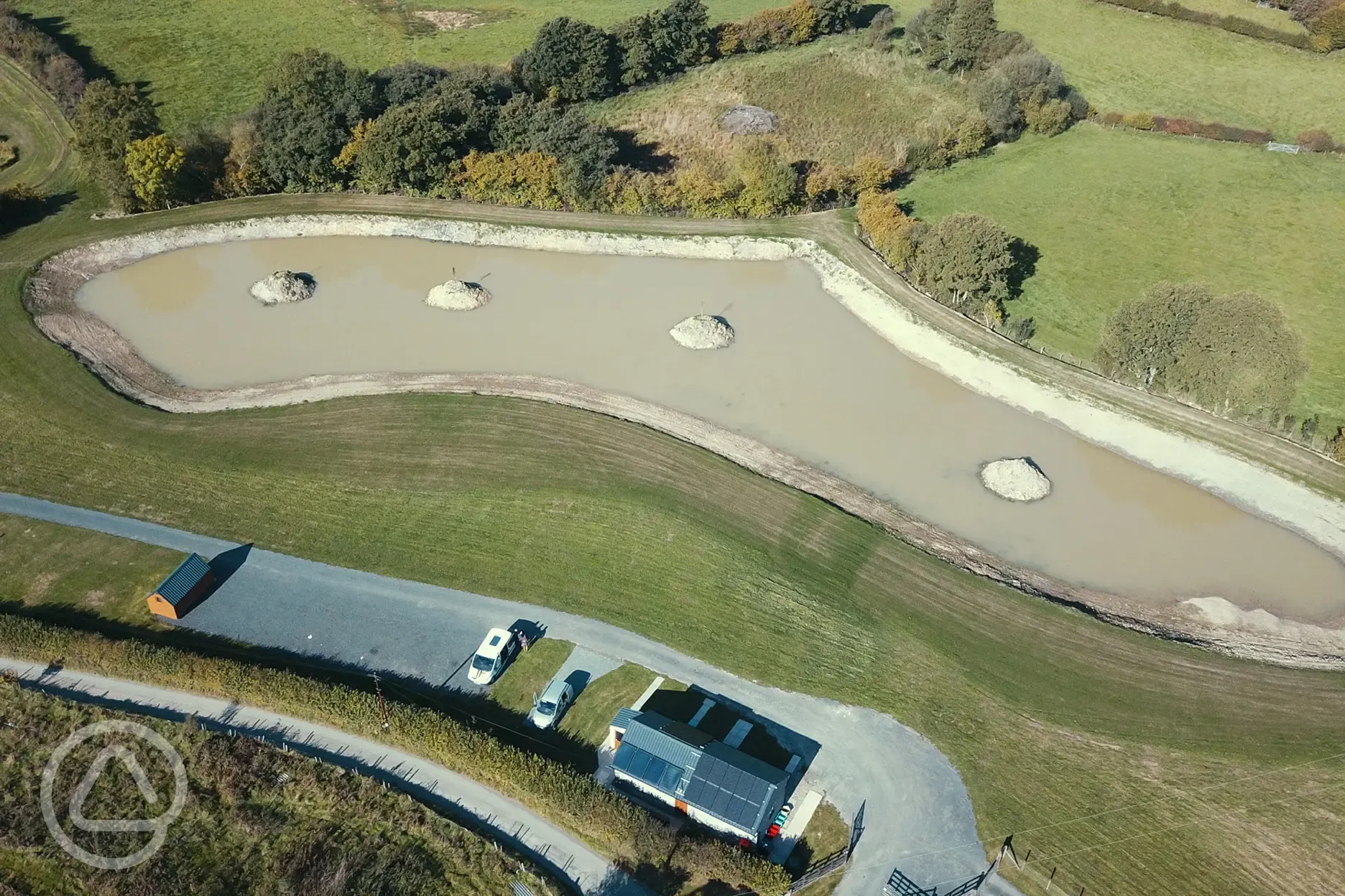 Aerial of the campsite