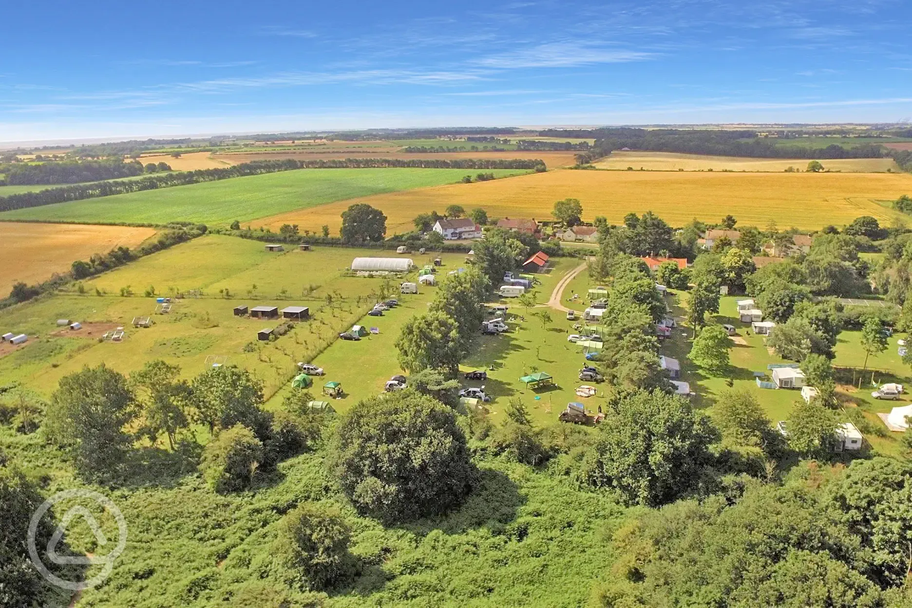 Aerial of the campsite