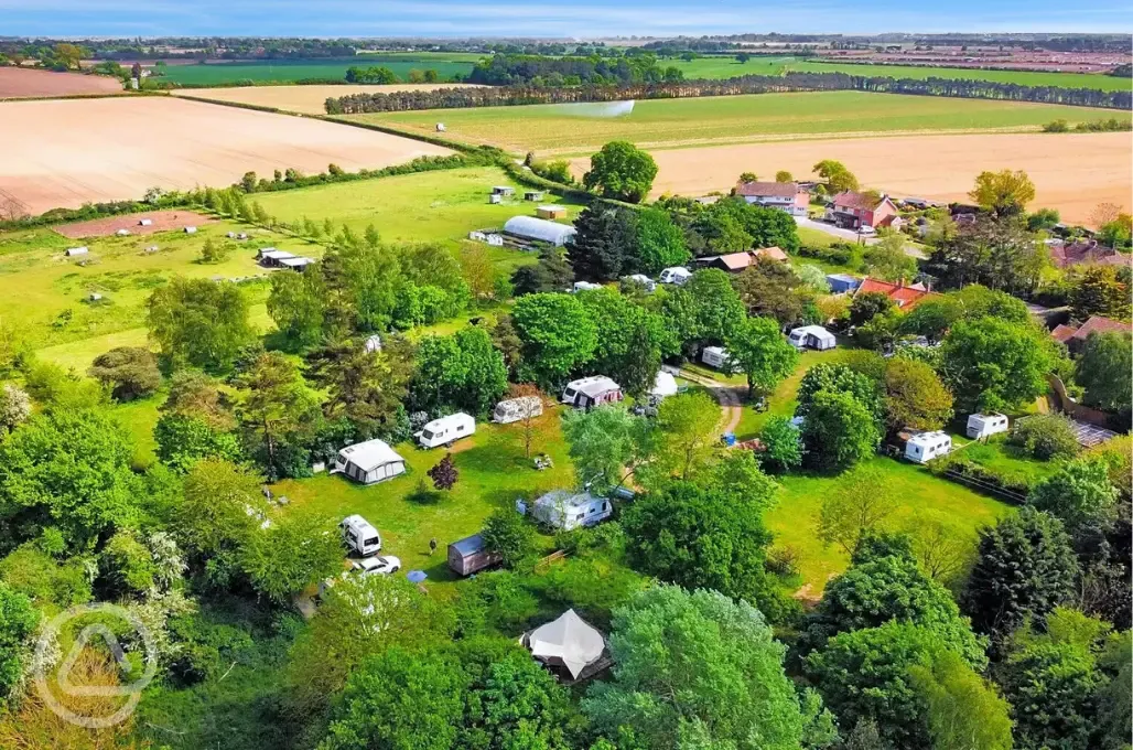 Aerial of the campsite