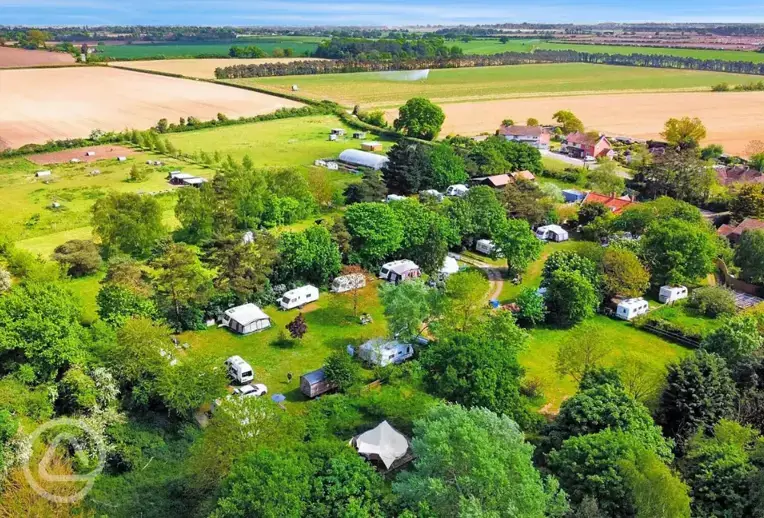 Aerial of the campsite