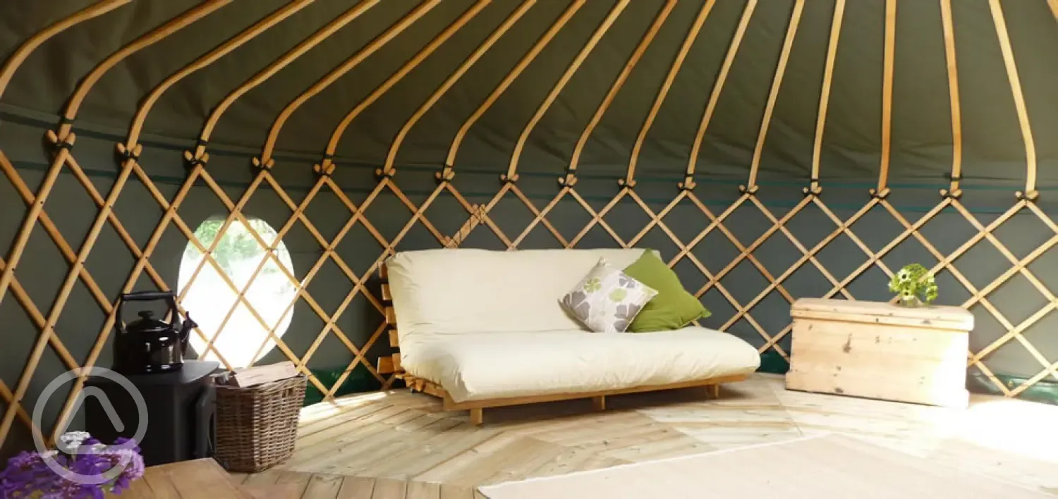 Inside our Yurts