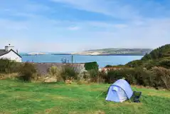 Non electric grass pitch and sea views