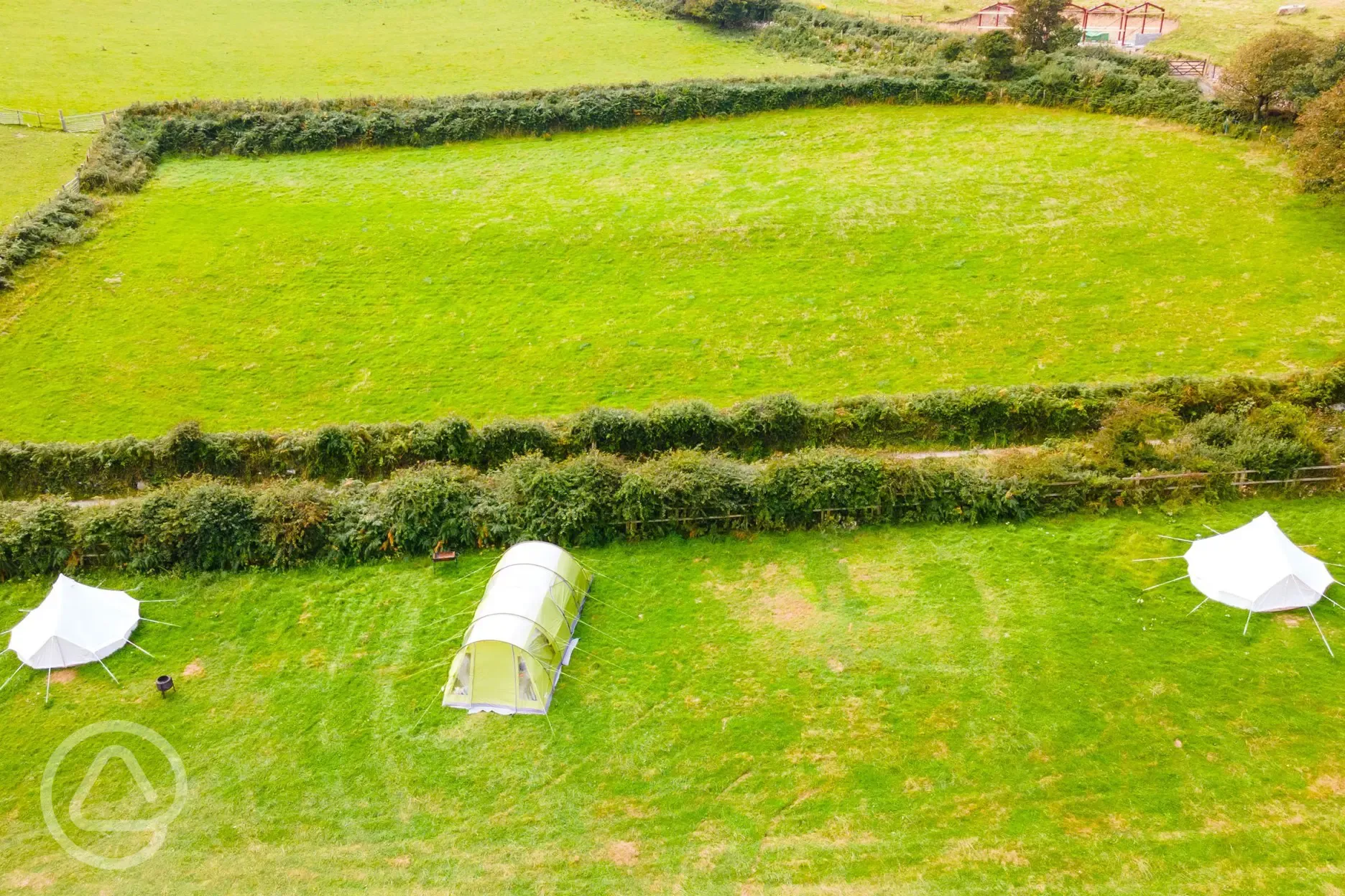 Bird's eye of the campsite