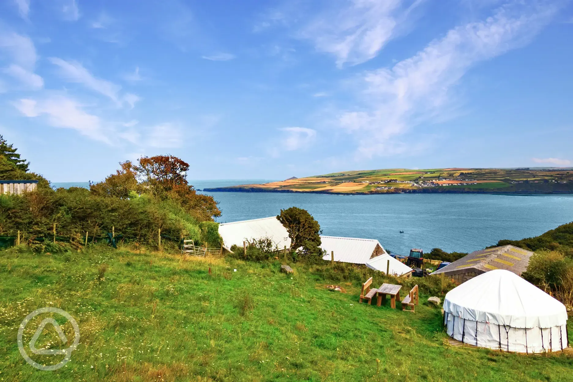 Yurt and sea views