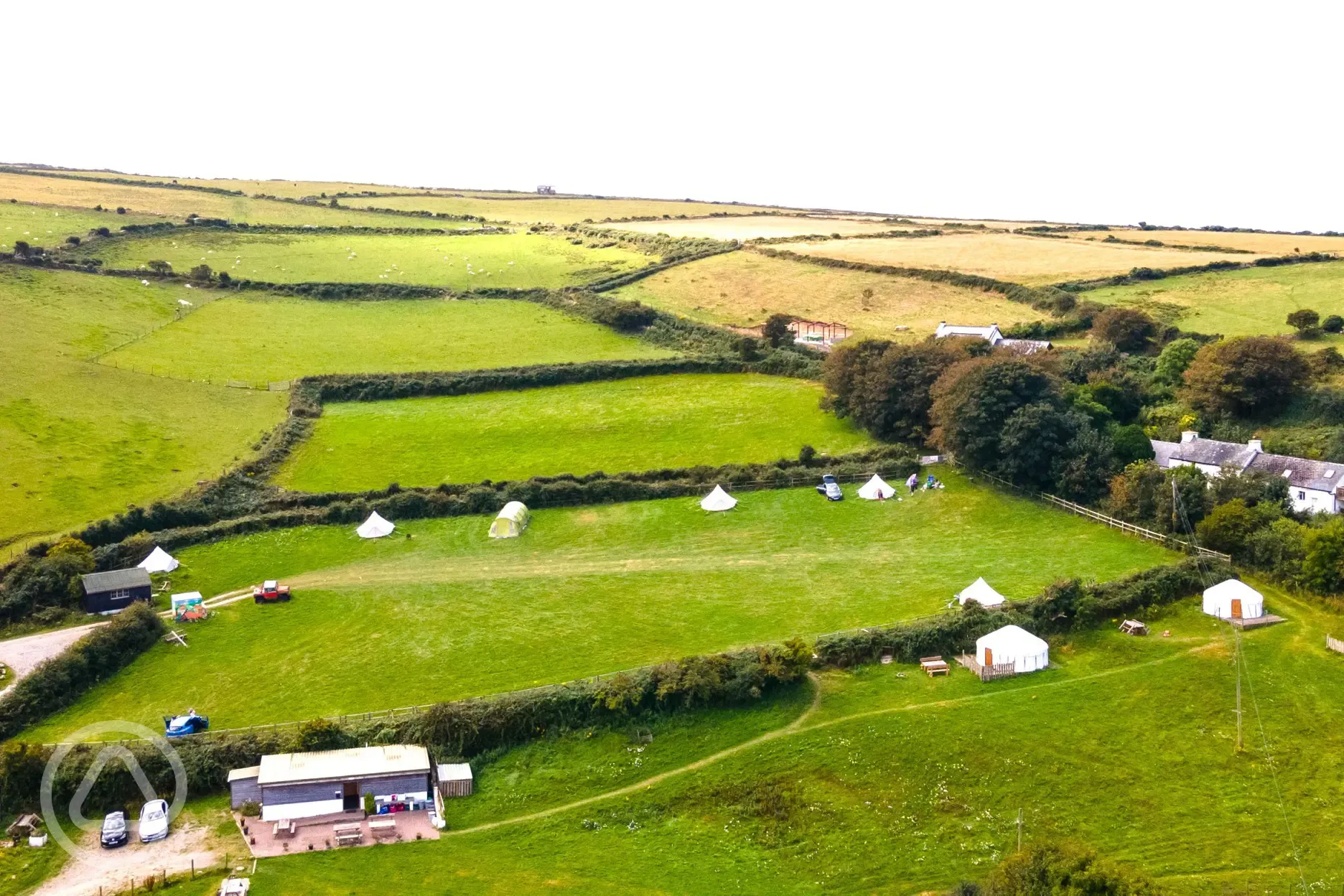 Aerial of the campsite