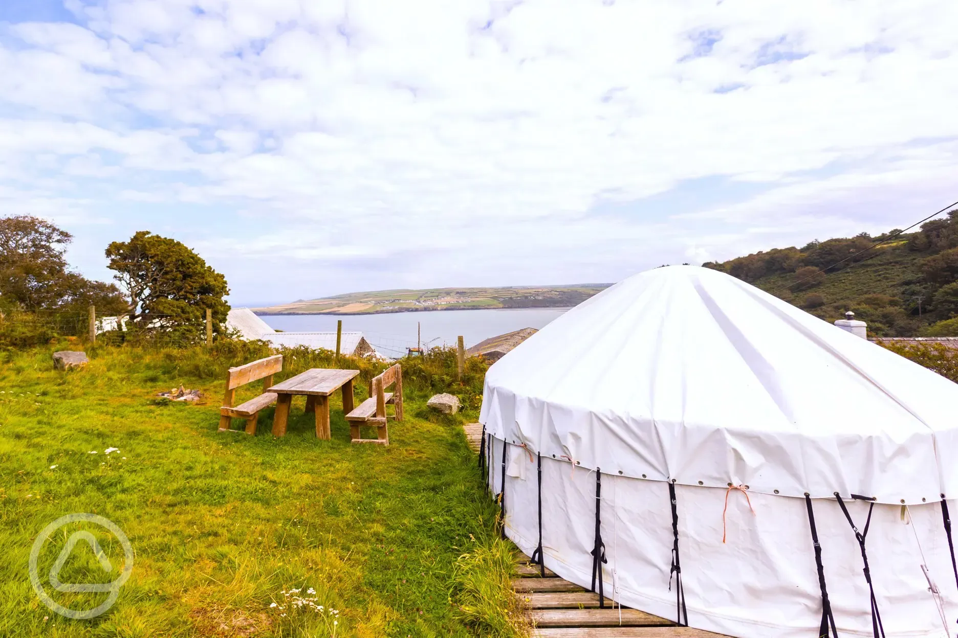 Yurt and sea views