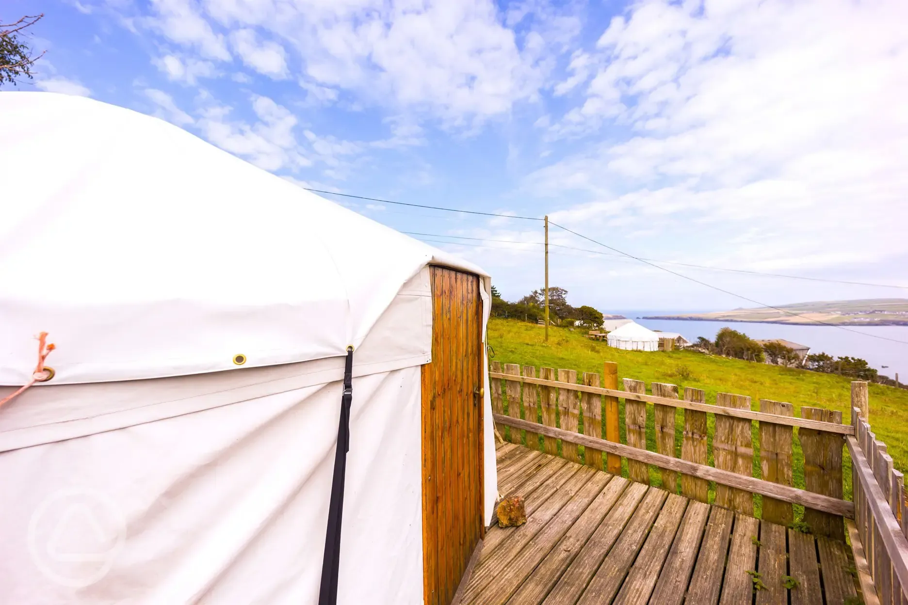 Yurt and sea views