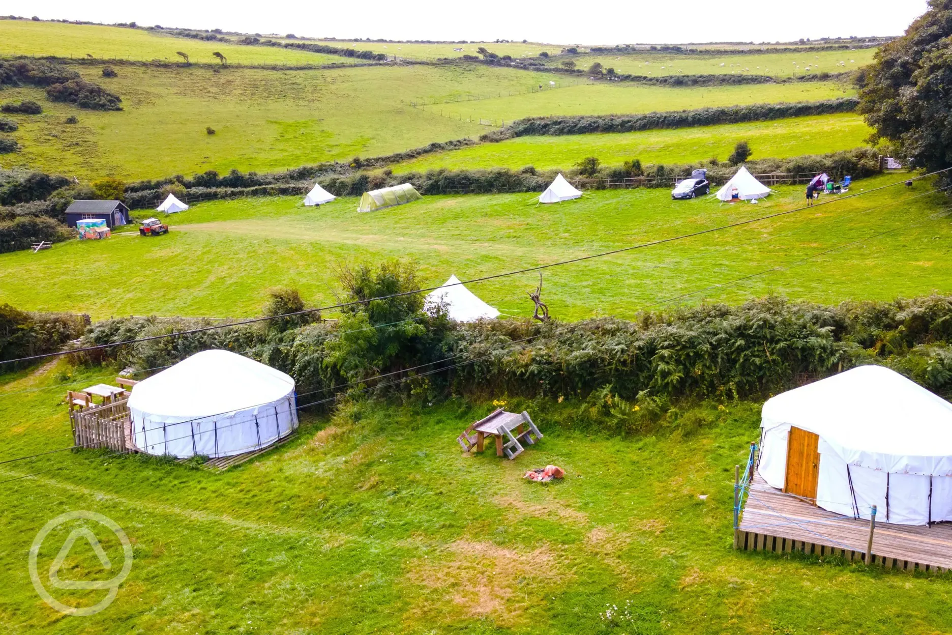 Aerial of the campsite