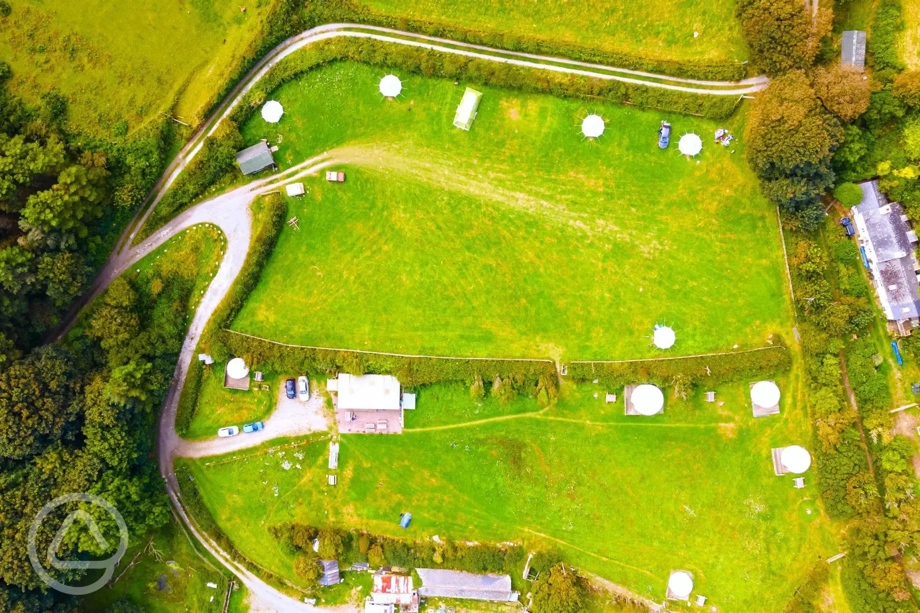 Bird's eye of the campsite