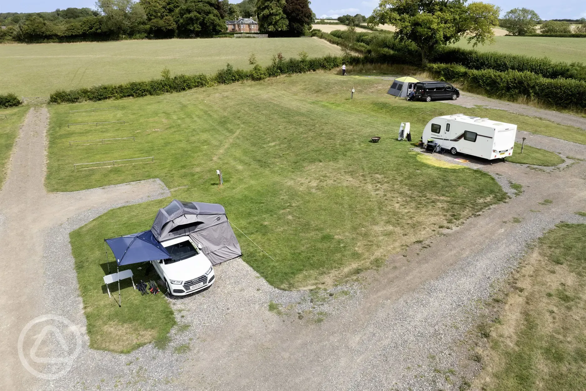 Grass and hardstanding pitches