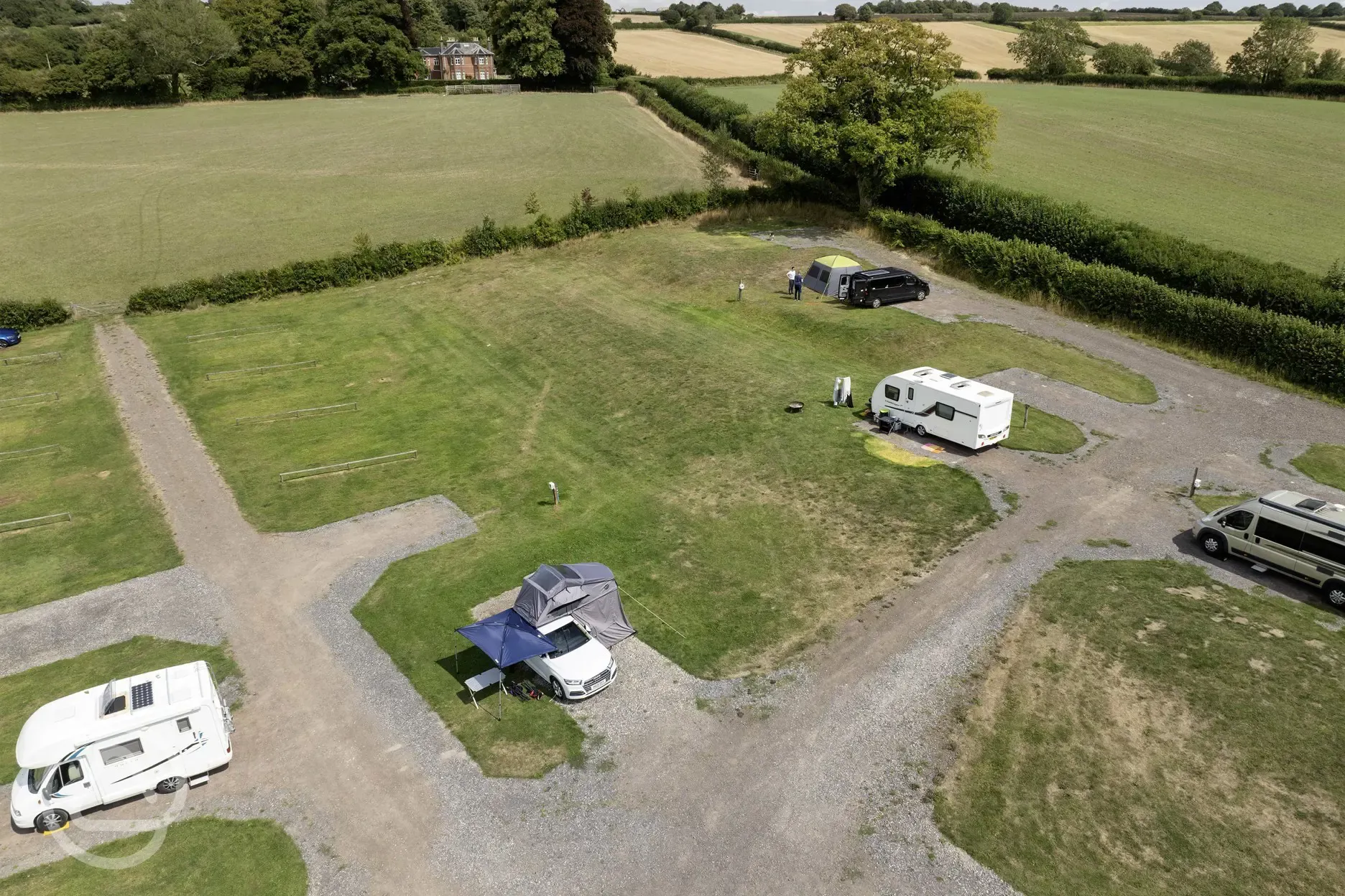 Grass and hardstanding pitches