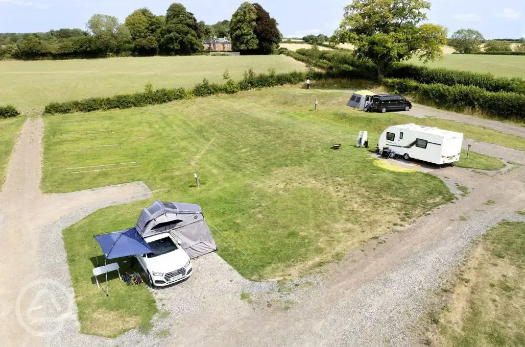 Grass and hardstanding pitches