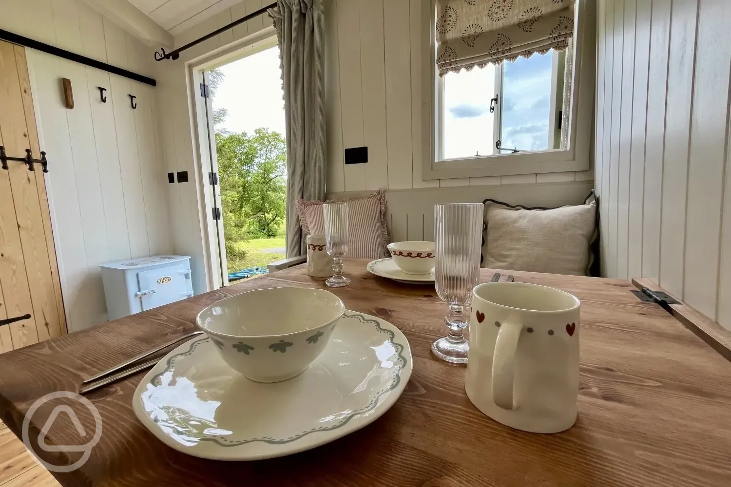 The Hector hut dining area