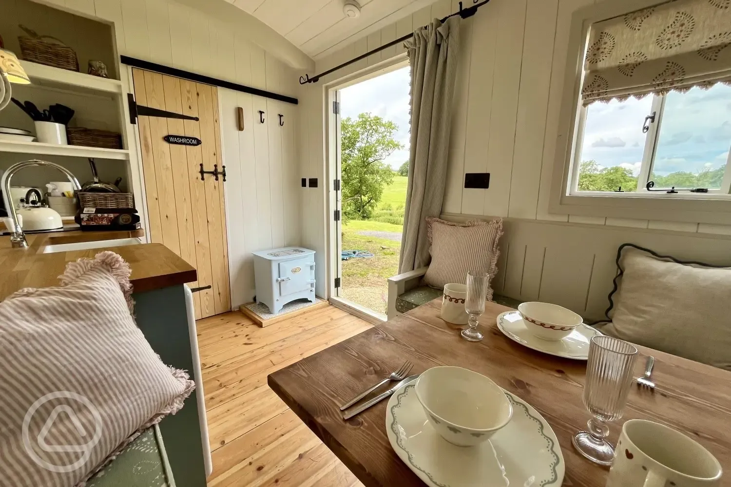 The Hector hut dining area