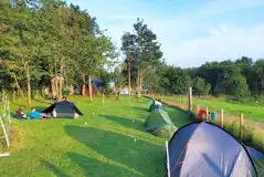 Non electric grass tent pitches (3m x 3m) for small tents