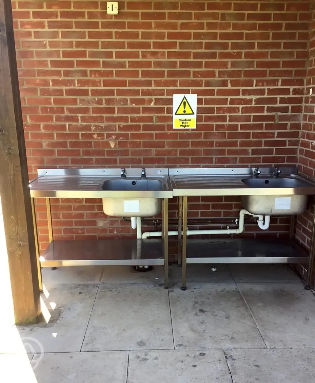 Outdoor washing up area