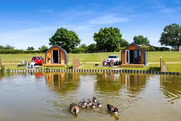 Ensuite glamping pods with waterside views