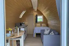 Ensuite glamping pod interior Ensuite glamping pod interior