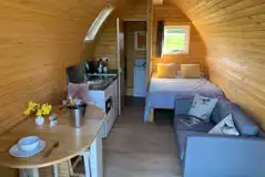 Ensuite glamping pod interior Ensuite glamping pod interior