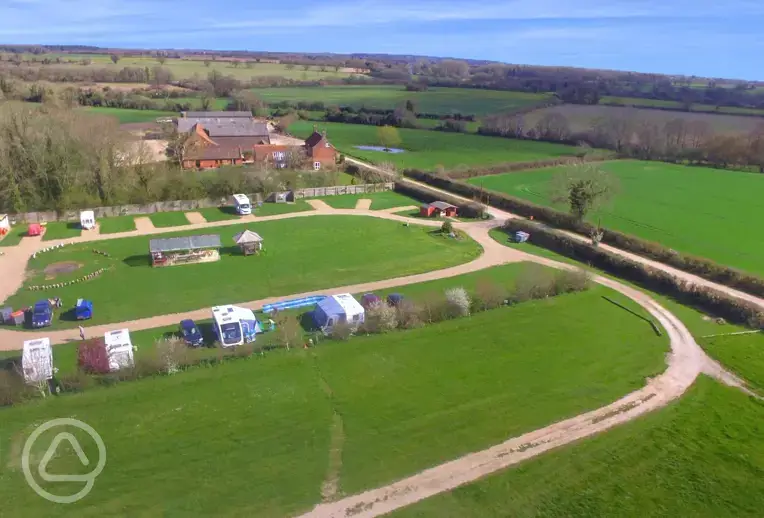 Aerial of the campsite
