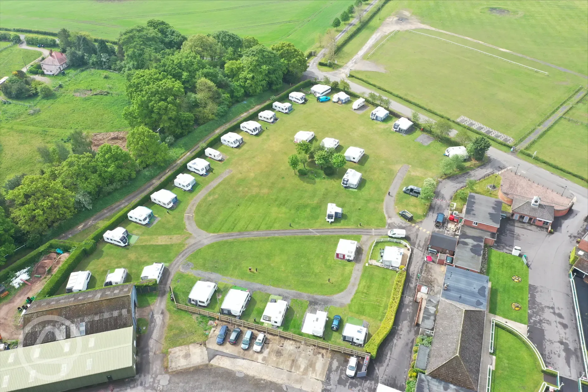 Aerial of campsite