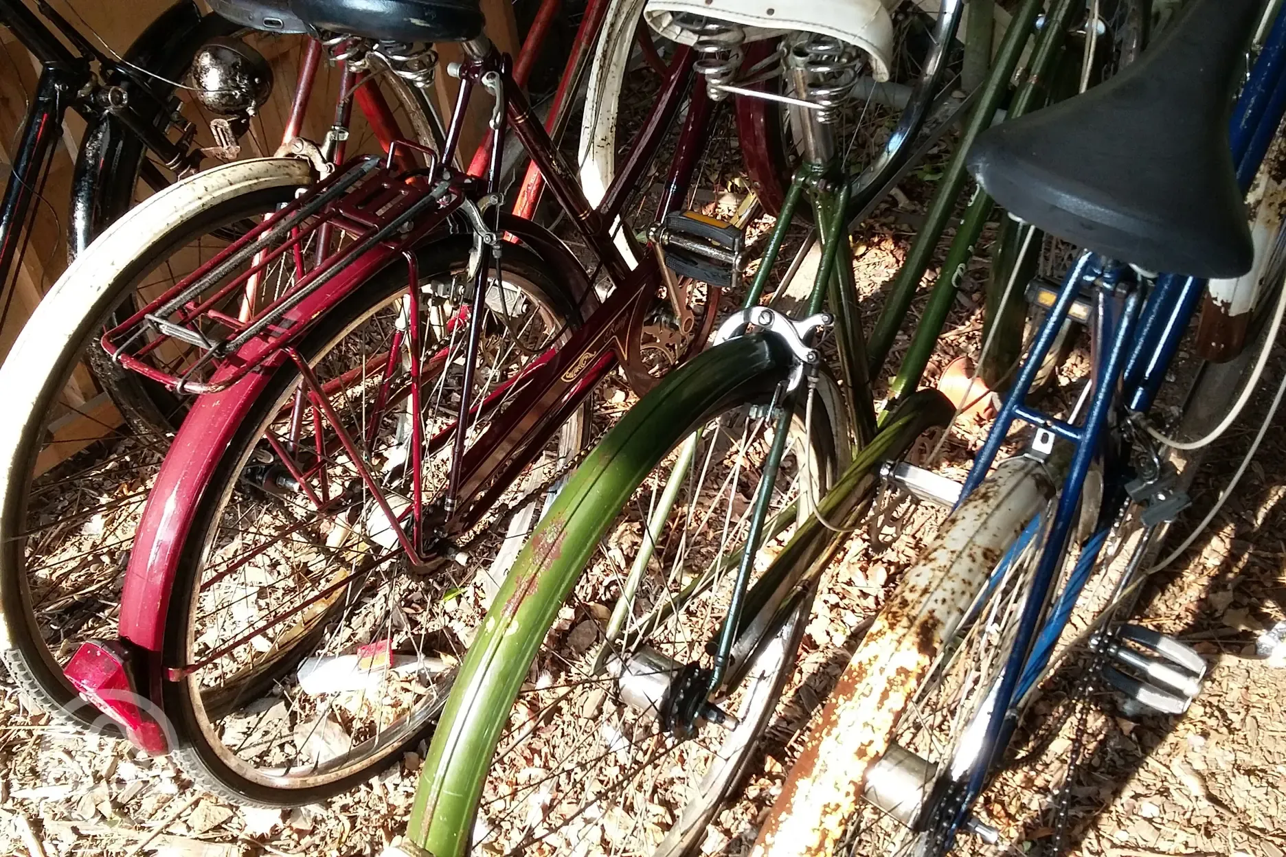 selection of restored vintage bikes allow guests to explore