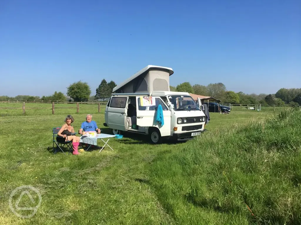Campervan pitch at Bardwell Manor Equestrian Centre