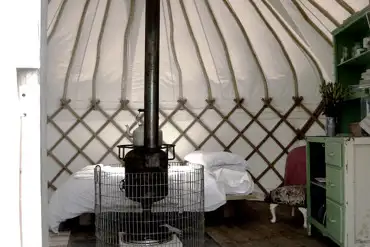 Yurt interior at Botelet 