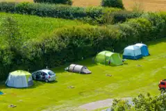 Aerial of the non electric grass (10m x 8m) around the perimeter of the field