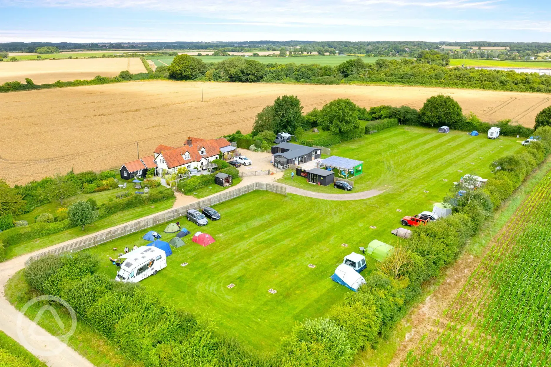 Aerial of the campsite