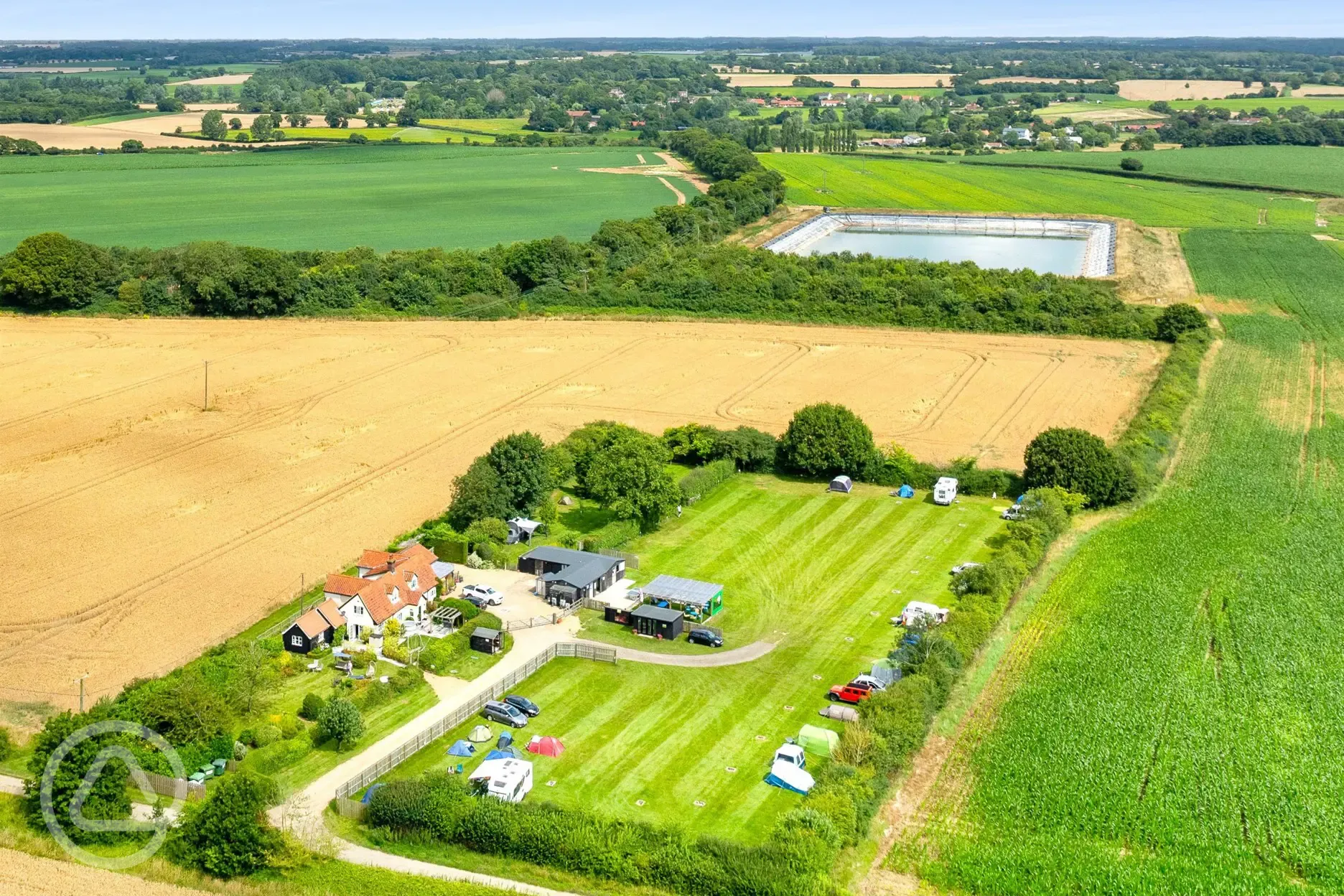 Aerial of the campsite