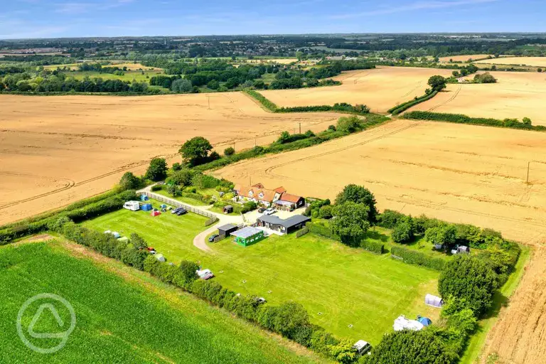 Aerial of the campsite