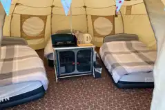 Star bell tent interior