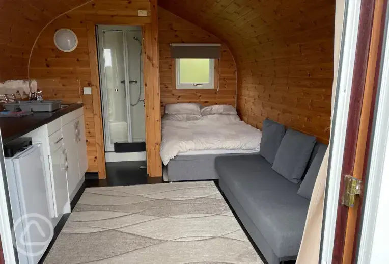Glamping arch interior